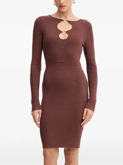 Fracomina Ring Detail Dress In Brown