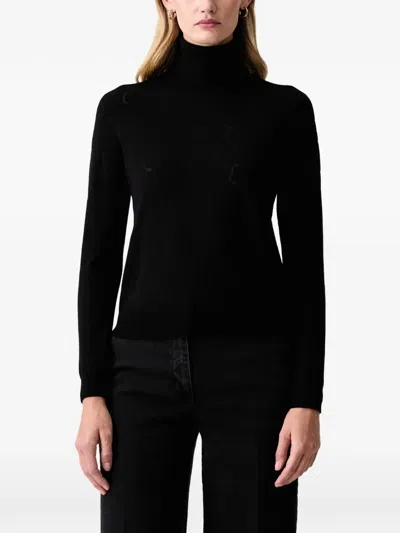 Fracomina Roll-neck Sweater In Black