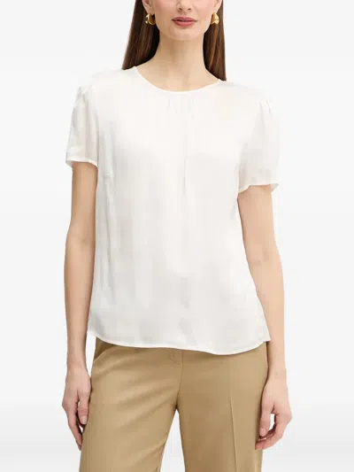 Fracomina Short-sleeve Blouse In White