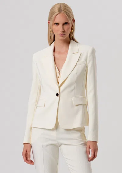 Fracomina Single-breasted Jacket Woman Butter In Neutral