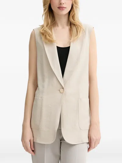 Fracomina Single-button Waistcoat In Gray