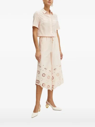 Fracomina Striped Buttoned Shirt In Pink