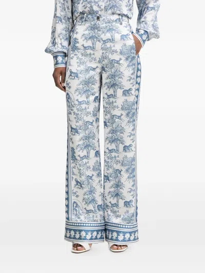 Fracomina Toile De Jouy-print Palazzo Pants In Multi