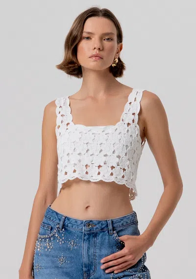 Fracomina Top In Lace Woman Cream In White