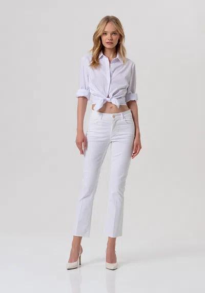 Fracomina Trousers Cropped Woman White