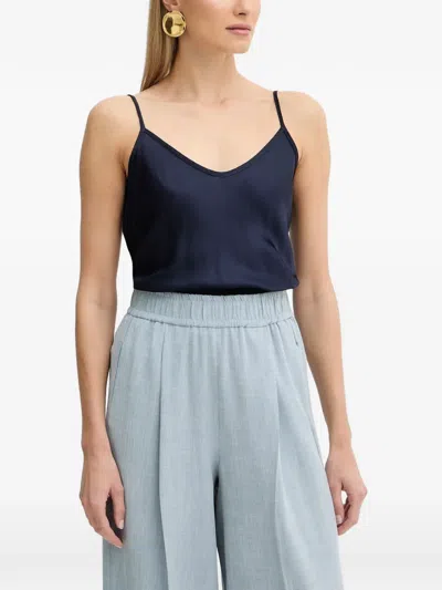 Fracomina V-neck Blouse In Black