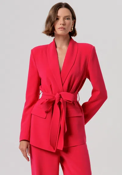 Fracomina V-neck Jacket Cherry Woman In Animal Print