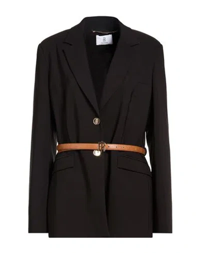 Fracomina Woman Blazer Black Size L Polyester, Elastane