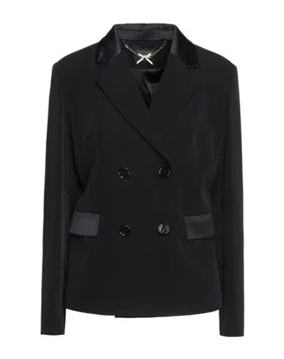 Fracomina Woman Blazer Black Size M Polyester, Elastane