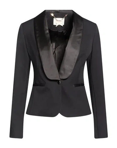 Fracomina Woman Blazer Black Size S Polyamide, Elastane, Polyester