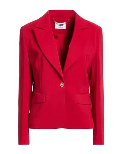 Fracomina Woman Blazer Red Size Xs Polyester, Elastane
