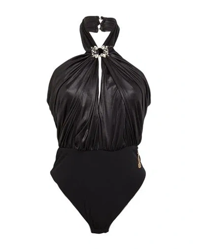 Fracomina Woman Bodysuit Black Size S Polyester, Elastane