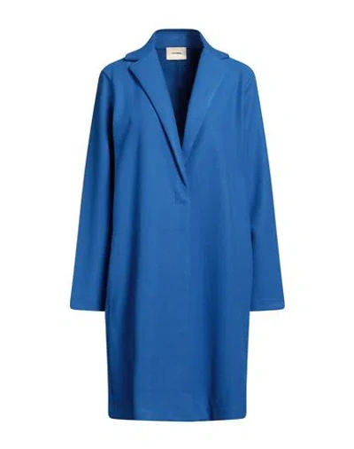 Fracomina Woman Coat Blue Size Xl Polyester, Viscose