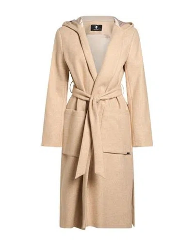 Fracomina Woman Coat Camel Size Xs Polyester In Yellow