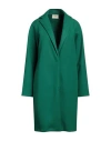 Fracomina Woman Coat Green Size L Polyester, Viscose