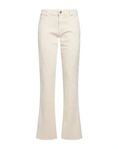 Fracomina Woman Jeans Beige Size 32 Cotton, Elastomultiester, Elastane