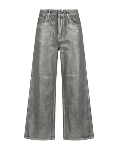 Fracomina Woman Jeans Grey Size 25 Cotton In Gray