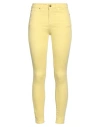 Fracomina Woman Jeans Pastel Yellow Size 25 Cotton, Polyester, Elastane