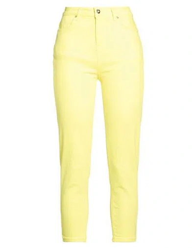 Fracomina Woman Jeans Yellow Size 31 Cotton, Viscose, Elastane