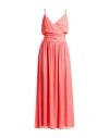Fracomina Woman Maxi Dress Coral Size M Polyester In Red
