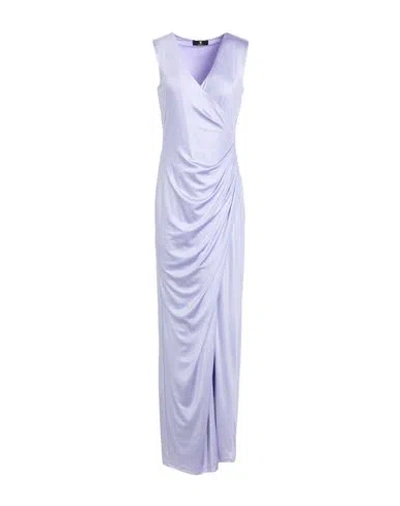 Fracomina Woman Maxi Dress Lilac Size Xs Polyester, Elastane In Blue