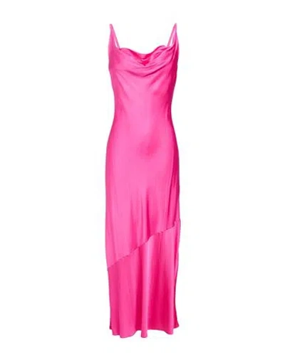 Fracomina Woman Midi Dress Fuchsia Size M Viscose In Pink
