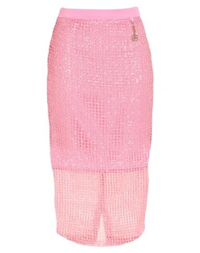 Fracomina Woman Midi Skirt Pink Size 2 Polyester