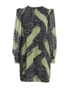 Fracomina Woman Mini Dress Black Size S Polyester In Blue