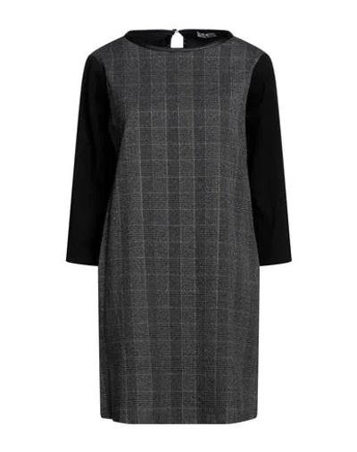 Fracomina Woman Mini Dress Black Size Xl Polyester, Viscose, Elastane, Nylon, Polyurethane