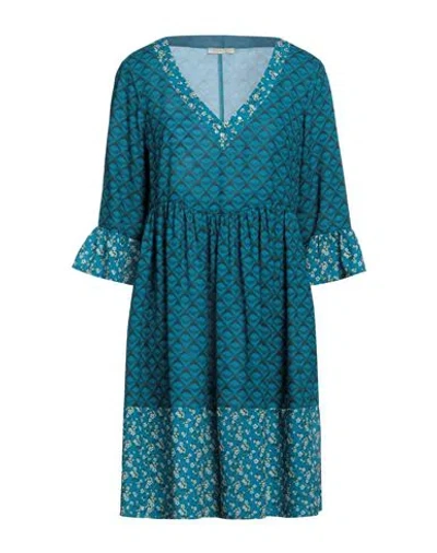 Fracomina Woman Short Dress Deep Jade Size Xl Polyester In Green