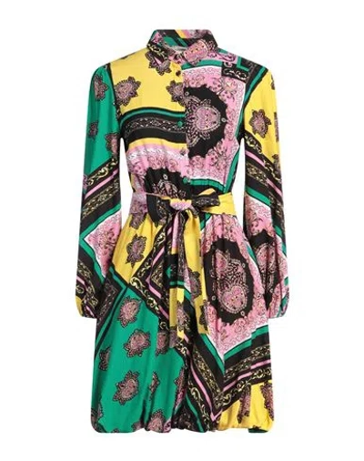 Fracomina Woman Mini Dress Emerald Green Size L Viscose, Polyester