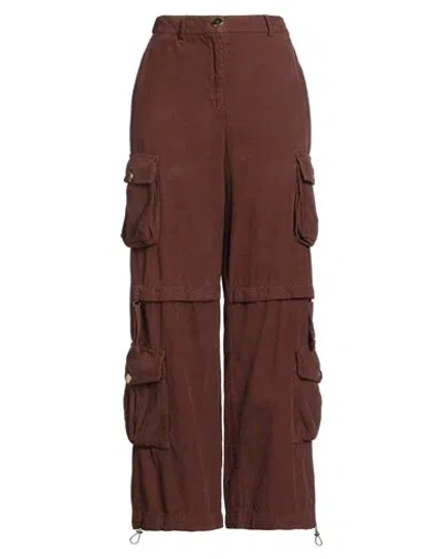 Fracomina Woman Pants Brown Size 8 Cotton