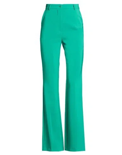 Fracomina Woman Pants Green Size 2 Polyester, Elastane
