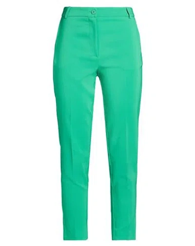 Fracomina Woman Pants Green Size 4 Polyester, Elastane In Blue