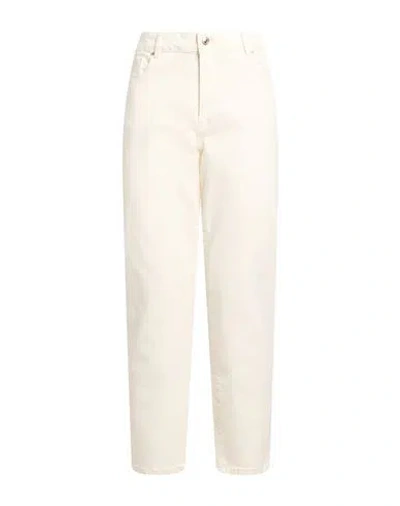 Fracomina Woman Pants Ivory Size 34 Cotton, Elastane In White