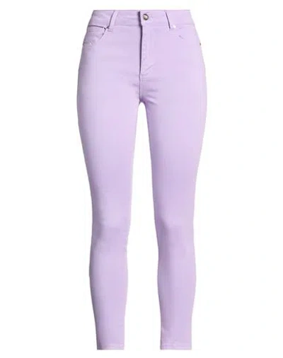 Fracomina Woman Pants Lilac Size 27 Cotton, Elastane In Purple