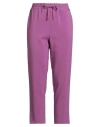 Fracomina Woman Pants Mauve Size M Polyester, Elastane In Purple