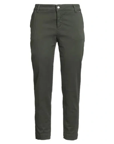 Fracomina Woman Pants Military Green Size 32 Cotton, Elastane