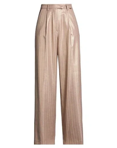 Fracomina Woman Pants Taupe Size 6 Polyester, Viscose In Nude