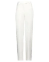 Fracomina Woman Pants White Size 10 Polyester, Elastane