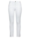 Fracomina Woman Pants White Size 25 Cotton, Elastane In White