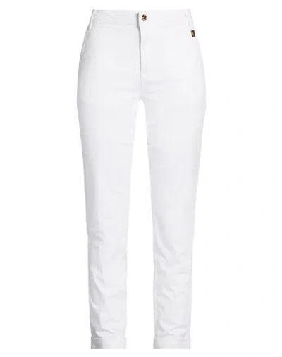 Fracomina Woman Pants White Size 27 Cotton, Elastane