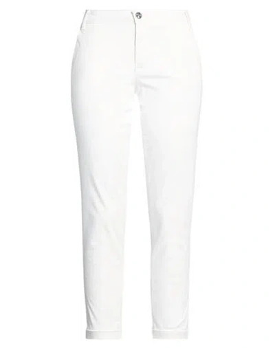 Fracomina Woman Pants White Size 29 Cotton, Lycra