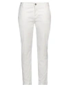 Fracomina Woman Pants White Size 31 Cotton, Elastane