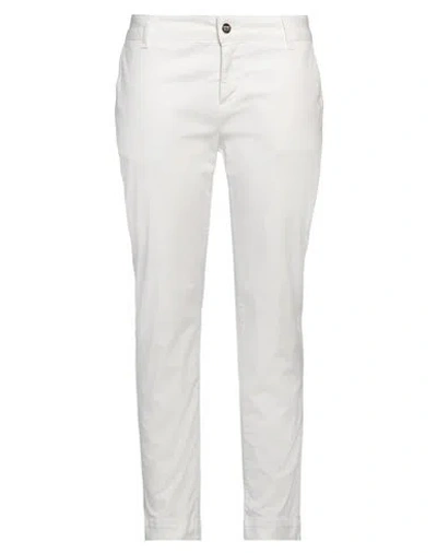 Fracomina Woman Pants White Size 31 Cotton, Elastane