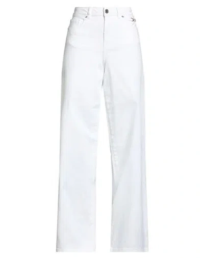 Fracomina Woman Pants White Size 32 Cotton, Elastane