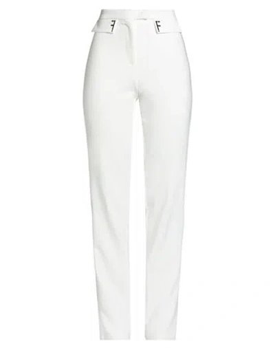 Fracomina Woman Pants White Size 6 Polyester, Elastane