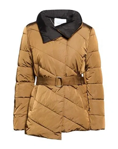 Fracomina Woman Puffer Camel Size Xl Nylon In Brown