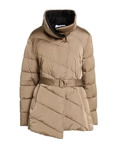 Fracomina Woman Puffer Light Brown Size Xxl Nylon In Multi