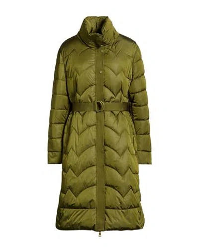 Fracomina Woman Puffer Military Green Size Xxl Nylon